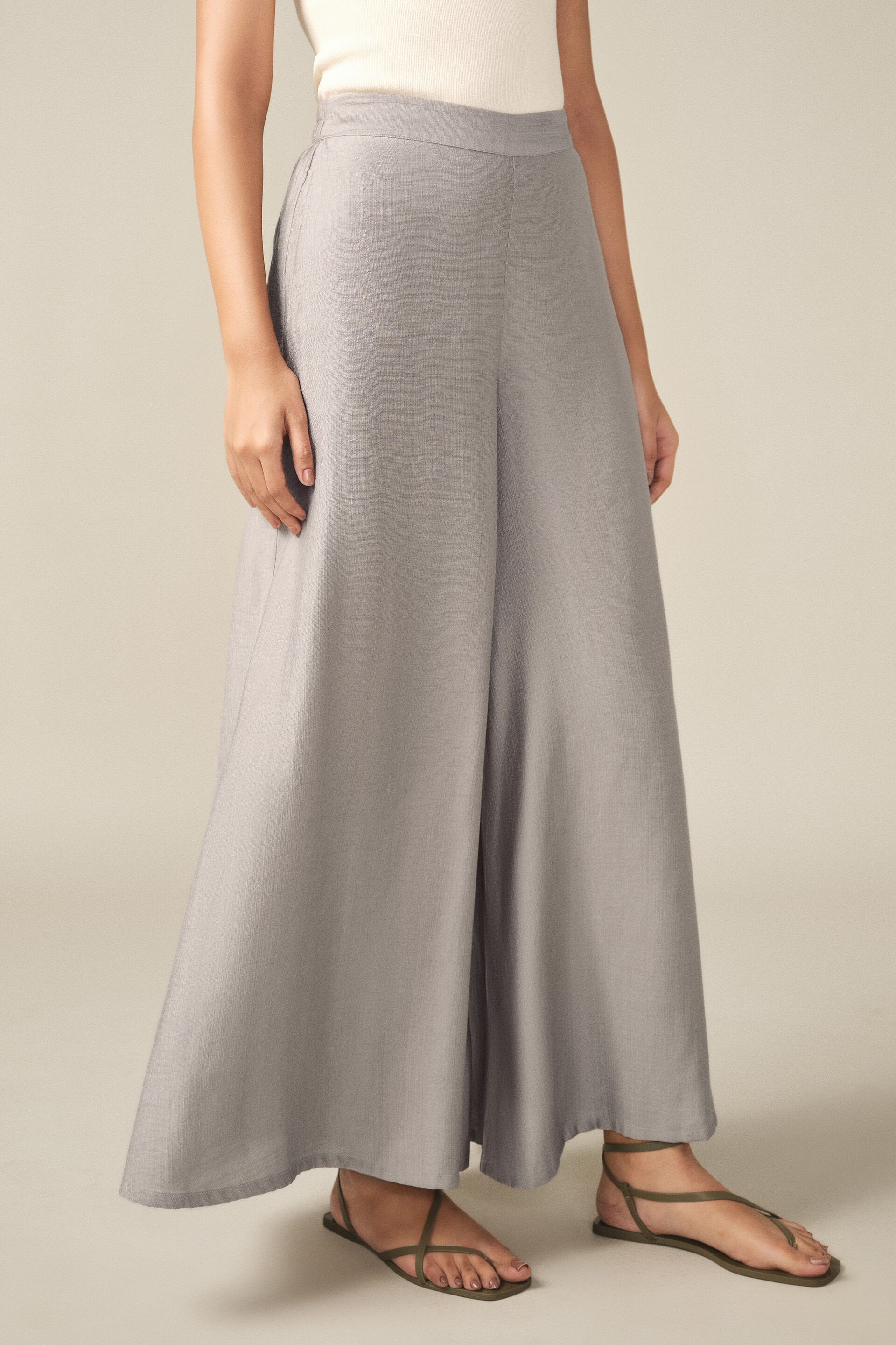 Panelled Sharara in Grey, Grey, image 2
